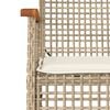 vidaXL 7-delige Tuinset met kussens poly rattan beige
