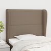 vidaXL Hoofdbord met randen 103x23x118/128 cm stof taupe