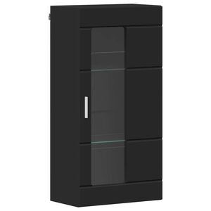 vidaXL Houten Kast Zwart Bewerkt hout