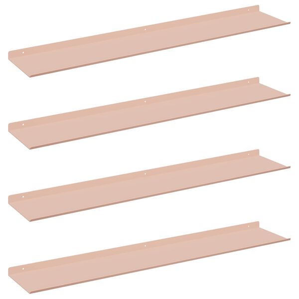 vidaXL Drijvende plank 4 pcs Roze 100 x 18 x 2,5 cm Staal