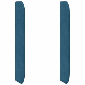 vidaXL Hoofdbord oor Blauw 80 x 16 x 4 cm Fluweel