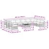 vidaXL Sofa-Sets 11 pcs Natuurlijk en Beige Massief Acaciahout