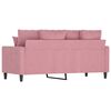 vidaXL Tweezitsbank 140 cm fluweel roze