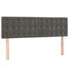 vidaXL Hoofdborden 144x5x78/88 cm fluweel donkergrijs