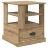 vidaXL Nachtkastje Artisan Eiken 50 x 50 x 60 cm Bewerkt hout