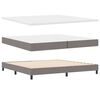 vidaXL Boxspring bed met matras met LED Taupe 200 x 200 cm Stof