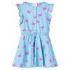 vidaXL Kinderjurk met knopen zonder mouwen 116 blauw