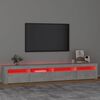vidaXL Tv-meubel met LED-verlichting 240x35x40 cm betongrijs