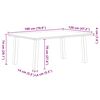 vidaXL Eettafel rechthoekig 180x120x74 cm massief eikenhout lichtbruin