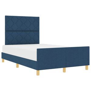 vidaXL Bedframe met hoofdeinde Blauw 120 x 200 cm Stof