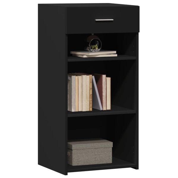 vidaXL Dressoir 45x42,5x93 cm bewerkt hout zwart