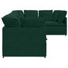 vidaXL Modulaire bank met kussens fluweel donkergroen