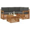 vidaXL Meubelsets 5 pcs Natuurlijk en Antraciet Bewerkt hout