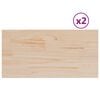 vidaXL Tafelbladen 2 st rechthoekig 80x40x2,5 cm massief grenenhout