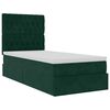 vidaXL Ottoman bed met matrassen en LED's 90x200cm fluweel donkergroen