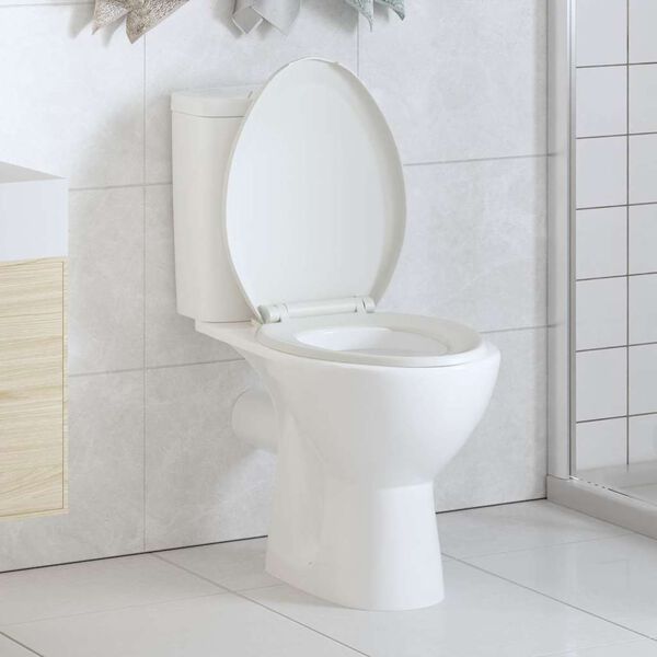 vidaXL Toiletbril soft-close met quick-release ontwerp wit