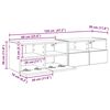 vidaXL TV Wandkasten 2 pcs Artisan Eiken 60 x 30 x 30 cm Bewerkt hout