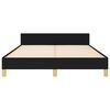 vidaXL Bedframe zonder matras stof zwart 140x190 cm