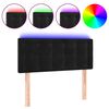 vidaXL Hoofdbord LED 80x5x78/88 cm fluweel zwart