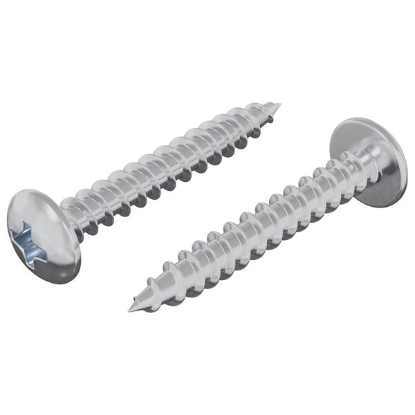 vidaXL Houten Schroef 2 pcs Zilver M4 x 28 mm IJzer