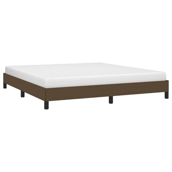 vidaXL Bedframe zonder matras stof donkerbruin 160x200 cm