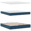 vidaXL Ottoman bed met matras 180x200 cm fluweel donkerblauw