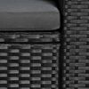 vidaXL 4-delige Loungeset poly rattan zwart en grijs