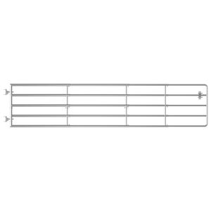 vidaXL Poort met 5 stangen (150-400)x90 cm staal zilverkleurig