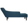 vidaXL Chaise longue met rechterarmleuning fluweel blauw