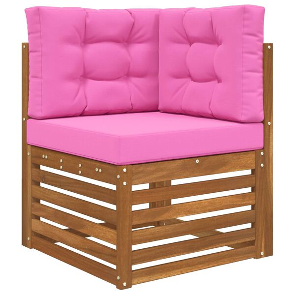 vidaXL Buiten bankkussen 3 pcs Roze Polyester