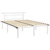 vidaXL Bedframe metaal wit 160x200 cm