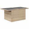 vidaXL 11-delige Tuinset met kussens poly rattan beige