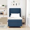 vidaXL Boxspringbed met Matras Donkergrijs 90x190 cm Blauw 90 x 190 cm