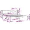 vidaXL Bedframe met hoofdeinde Taupe 200 x 200 cm Massief grenenhout