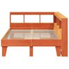 vidaXL Bed met boekenkast zonder matras grenenhout wasbruin 140x190 cm
