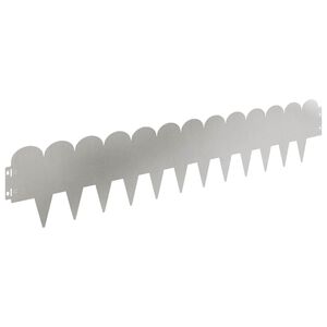 vidaXL Gazonrand 30 st 103 x 20 cm Staal Zilverkleurig