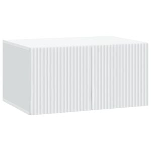 vidaXL Wandbeugel TV-kast Wit 59,5 x 41 x 30 cm Bewerkt hout