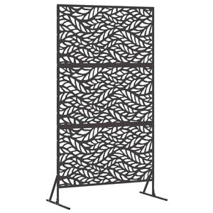 vidaXL Privacyscherm 100 x 50 x 180 cm Staal Zwart