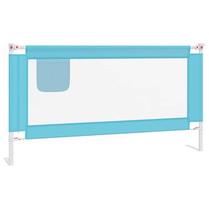 vidaXL Bedhekje peuter 160x25 cm stof blauw