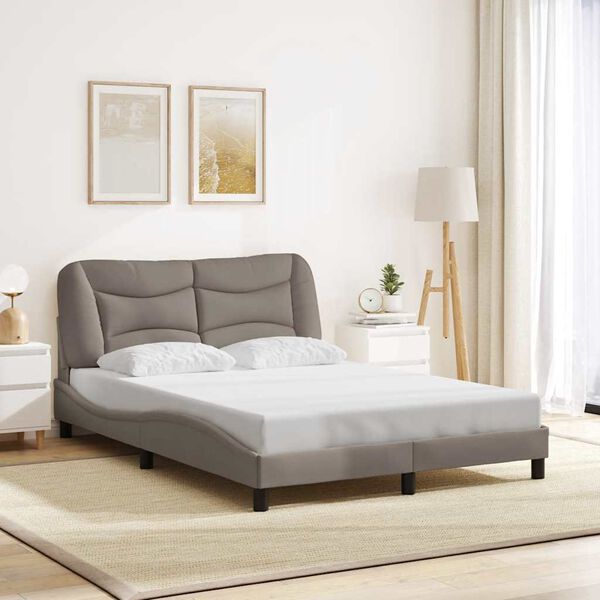 vidaXL Bedframe zonder matras "Hvar" 120x200 cm stof taupe
