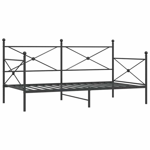 vidaXL Slaapbank zonder matras 107x203 cm staal zwart