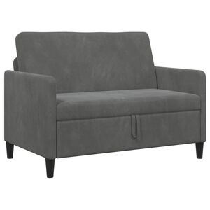 vidaXL Bank met opslag Donkergrijs 122 x 78 x 87 cm Polyester