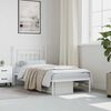 vidaXL Bedframe met hoofdbord metaal wit 90x190 cm