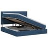 vidaXL Opslag bed met matras met hoofdeinde Blauw 180 x 200 cm Stof