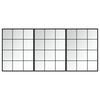 vidaXL Wandspiegels 3 st 80x60 cm metaal zwart