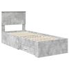 vidaXL Bedframe Beton Grijs en Zilver 70 x 190 cm Bewerkt hout