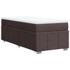 vidaXL Boxspring met matras stof donkerbruin 90x190 cm