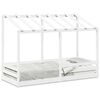vidaXL Kinderbed met bedhuis 90x190 cm massief grenenhout wit