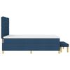 vidaXL Boxspring bed met matras met hoofdeinde Blauw 160 x 200 cm Stof