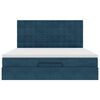 vidaXL Ottoman bed met matrassen en LED's 180x200cm fluweel
